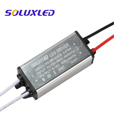 Driver de led à prova d'água para iluminação externa 3-5*3W DC9-18V 580ma 600ma para luz pontual